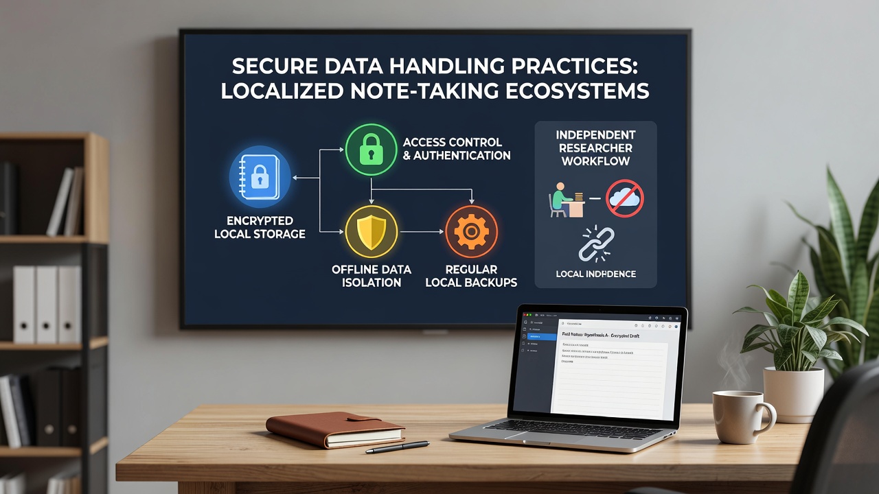 Exploring Secure Data Handling Practices Within Localized Note-Taking Ecosystems for Independent Researchers